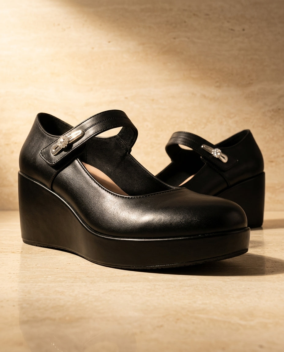 Marlowe Women's Orthopedic Leather Platforms