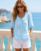 Delphine Women's Floral Embroidered Blouse