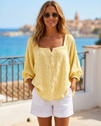 Marlowe Women's Breathable Cotton Linen Blouse