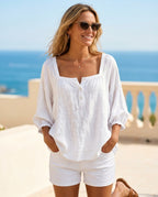 Marlowe Women's Breathable Cotton Linen Blouse