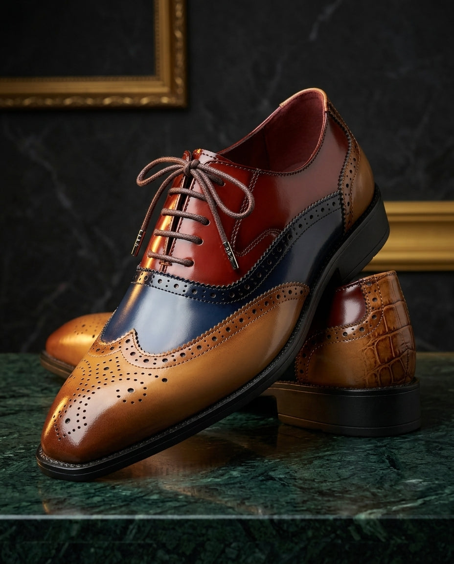 Ashford Men's Leather Wingtip Brogue Shoes
