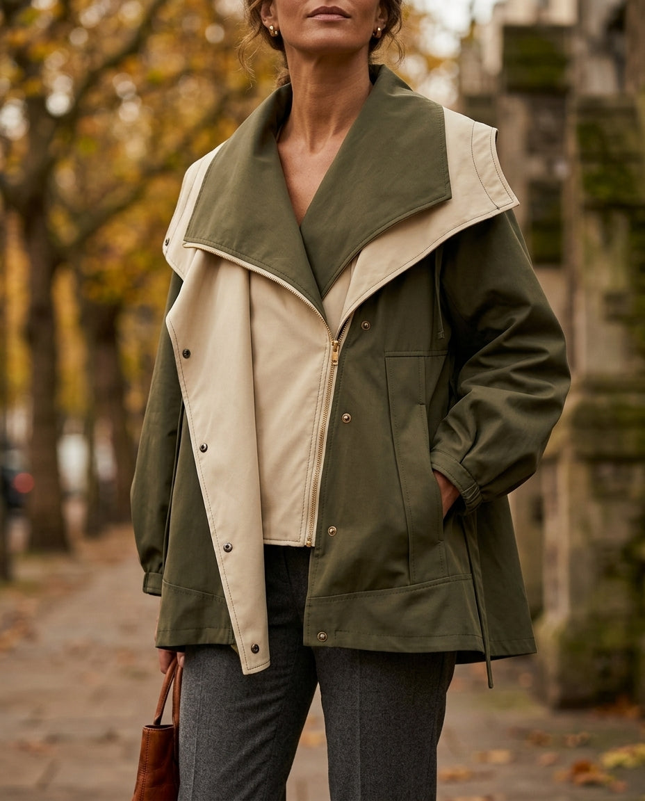Sabine Women's Oversized Two Tone Windbreaker