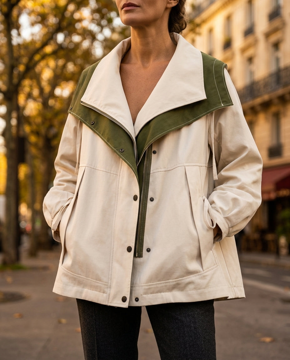 Sabine Women's Oversized Two Tone Windbreaker