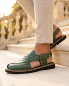 Ambrose Men's Embossed Leather Sandals