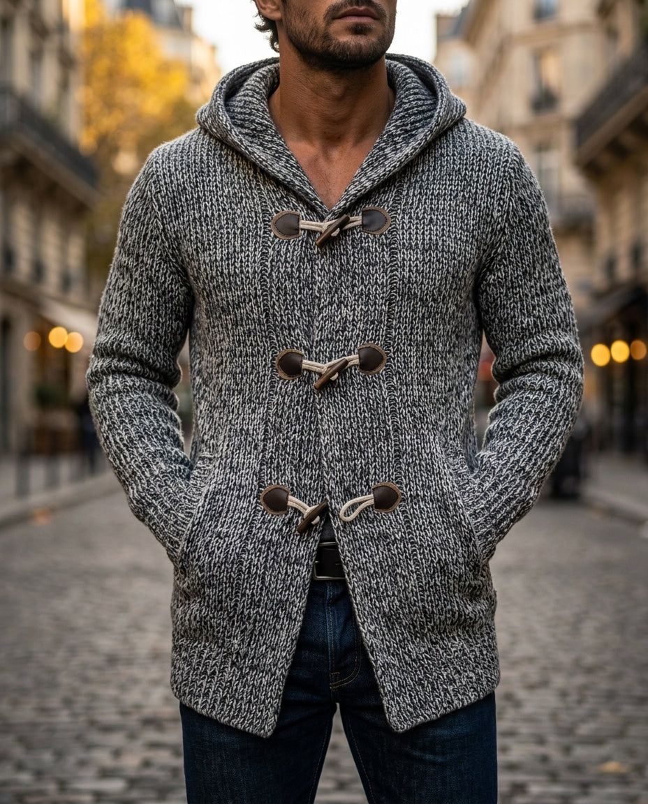 Barnaby Men's Hooded Toggle Cardigan