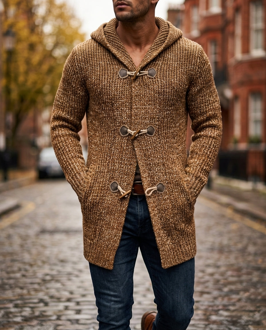 Barnaby Men's Hooded Toggle Cardigan