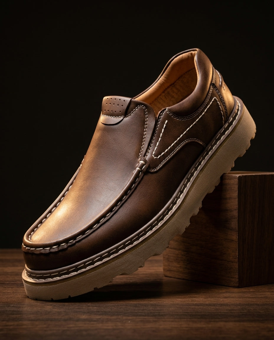 Leander Men's Leather Slip On Loafers