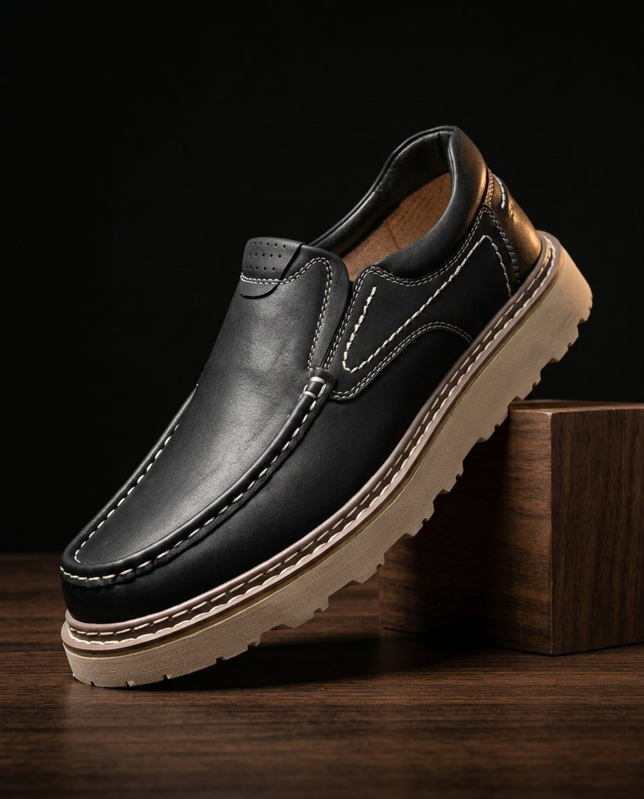 Leander Men's Leather Slip On Loafers