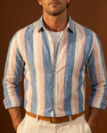 Cormac Men's Breathable Striped Linen Shirt