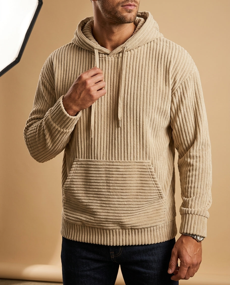 Auguste Men's Ribbed Corduroy Hoodie
