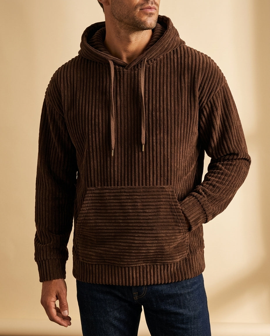 Auguste Men's Ribbed Corduroy Hoodie