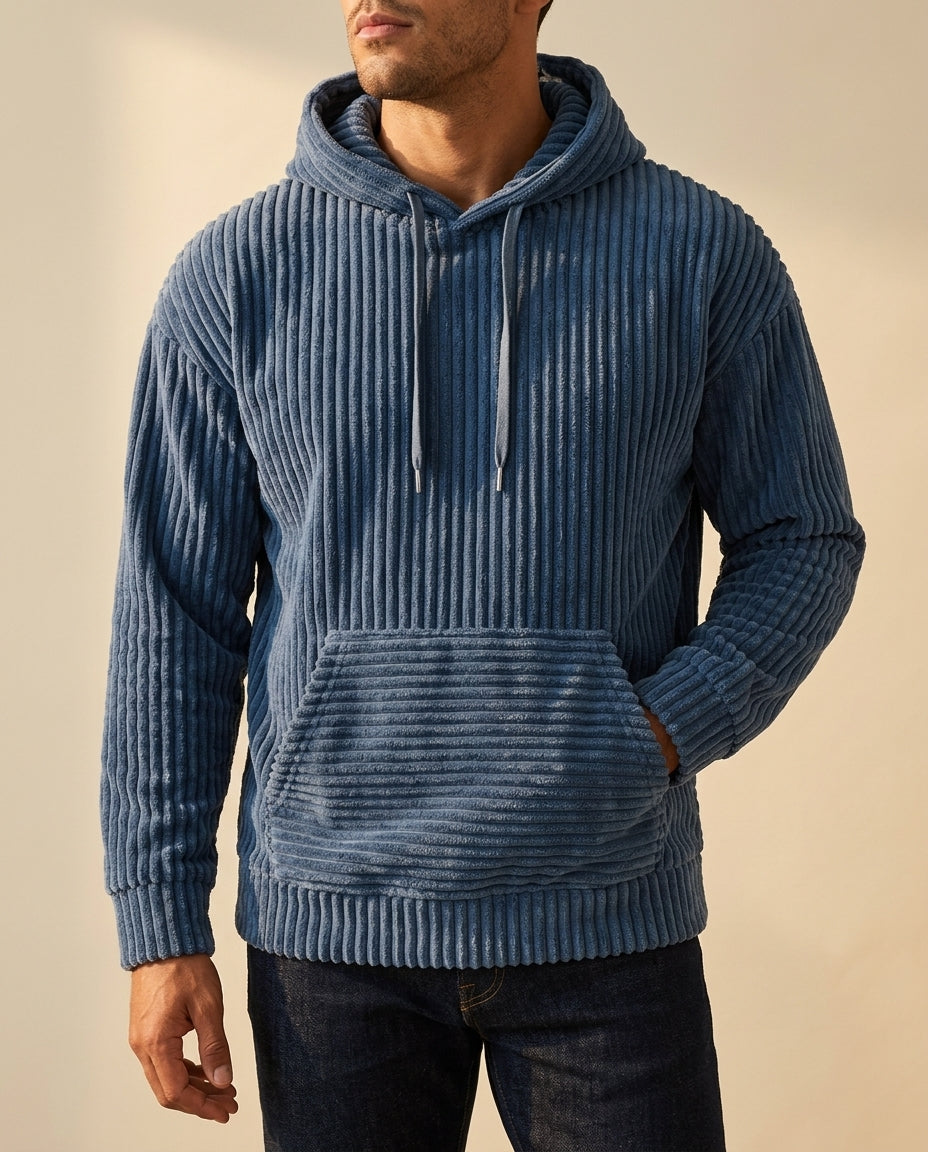 Auguste Men's Ribbed Corduroy Hoodie
