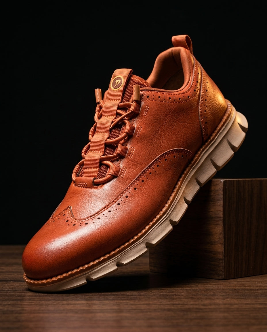Thaddeus Men's Leather Brogue Sneakers