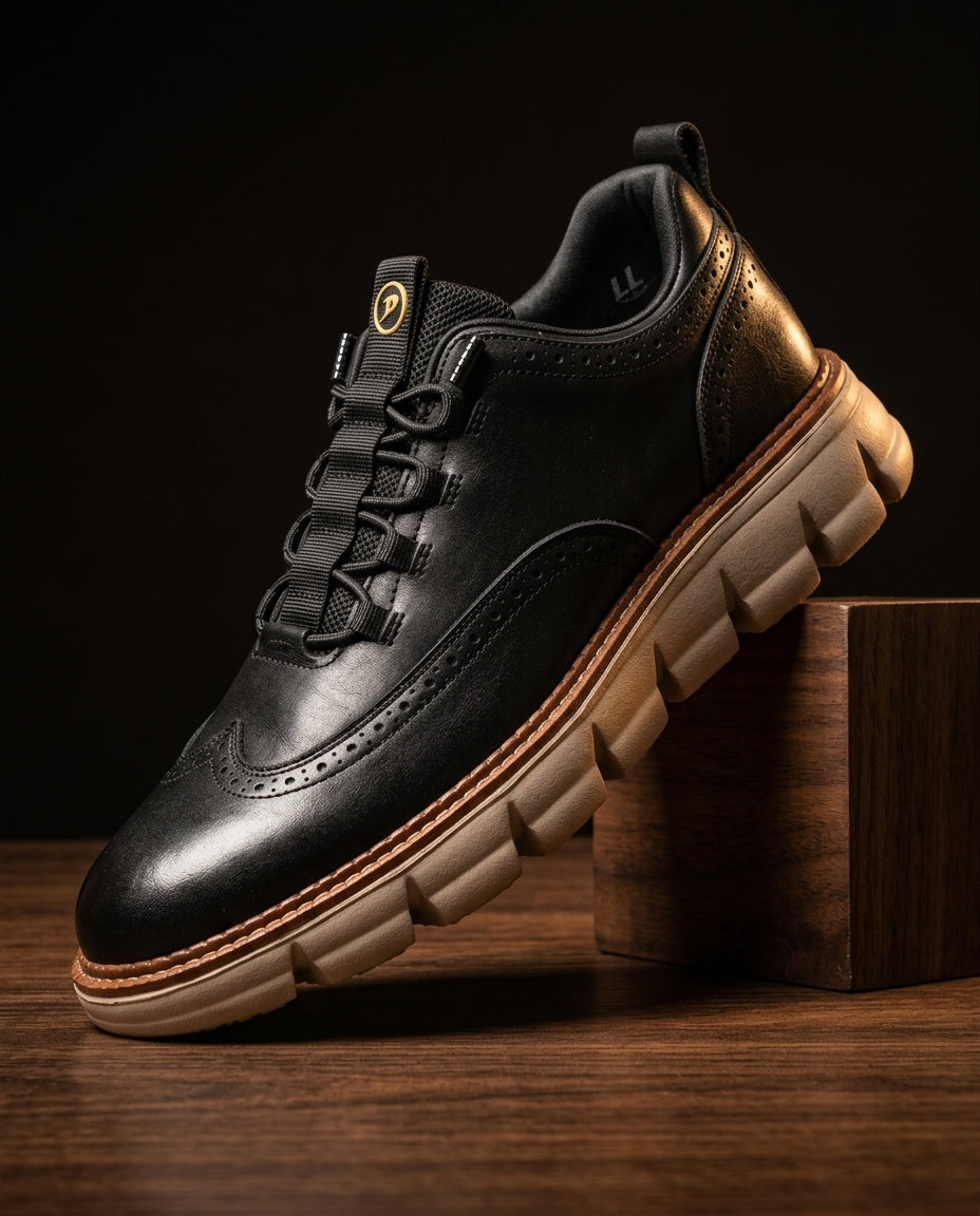 Thaddeus Men's Leather Brogue Sneakers