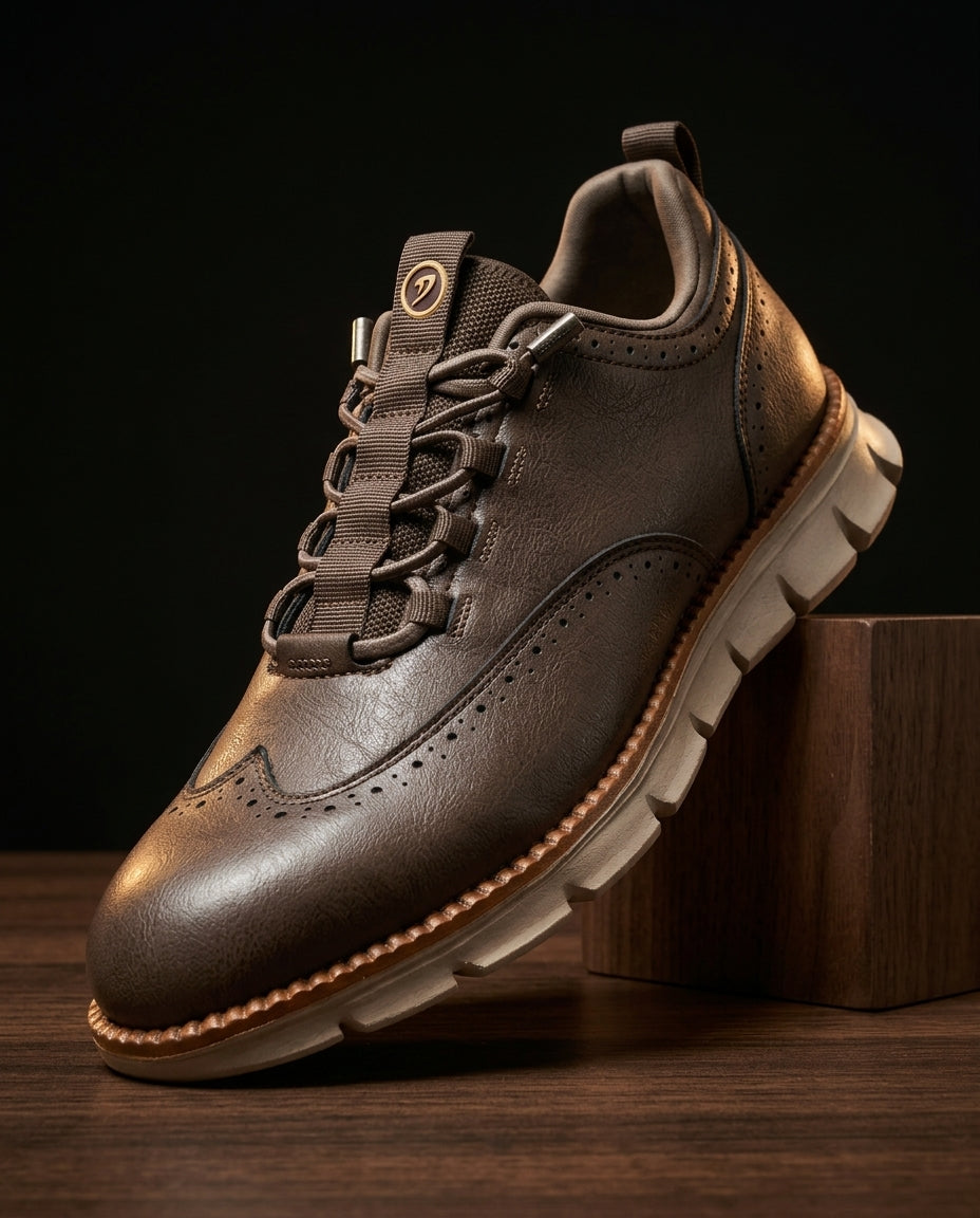 Thaddeus Men's Leather Brogue Sneakers