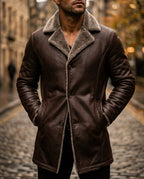 Redmond Men's Faux Leather Shearling Coat