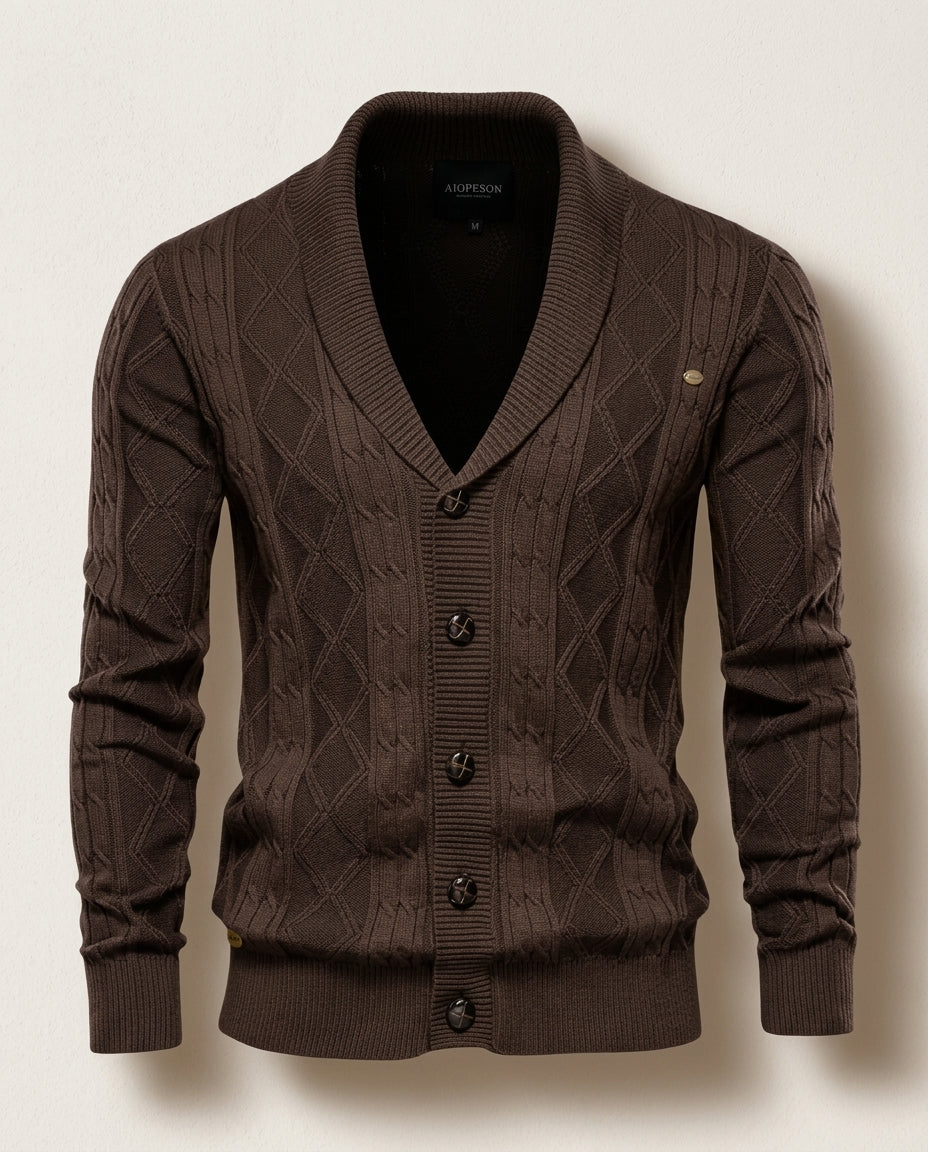 Hale Men's Cotton V Neck Cardigan