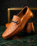 Torin Men's Embossed Leather Bit Loafers