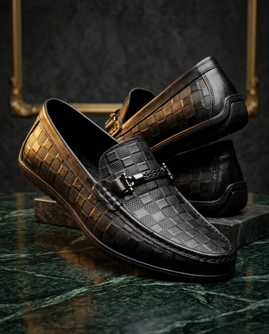 Torin Men's Embossed Leather Bit Loafers