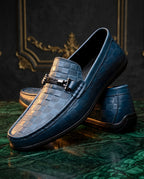 Torin Men's Embossed Leather Bit Loafers