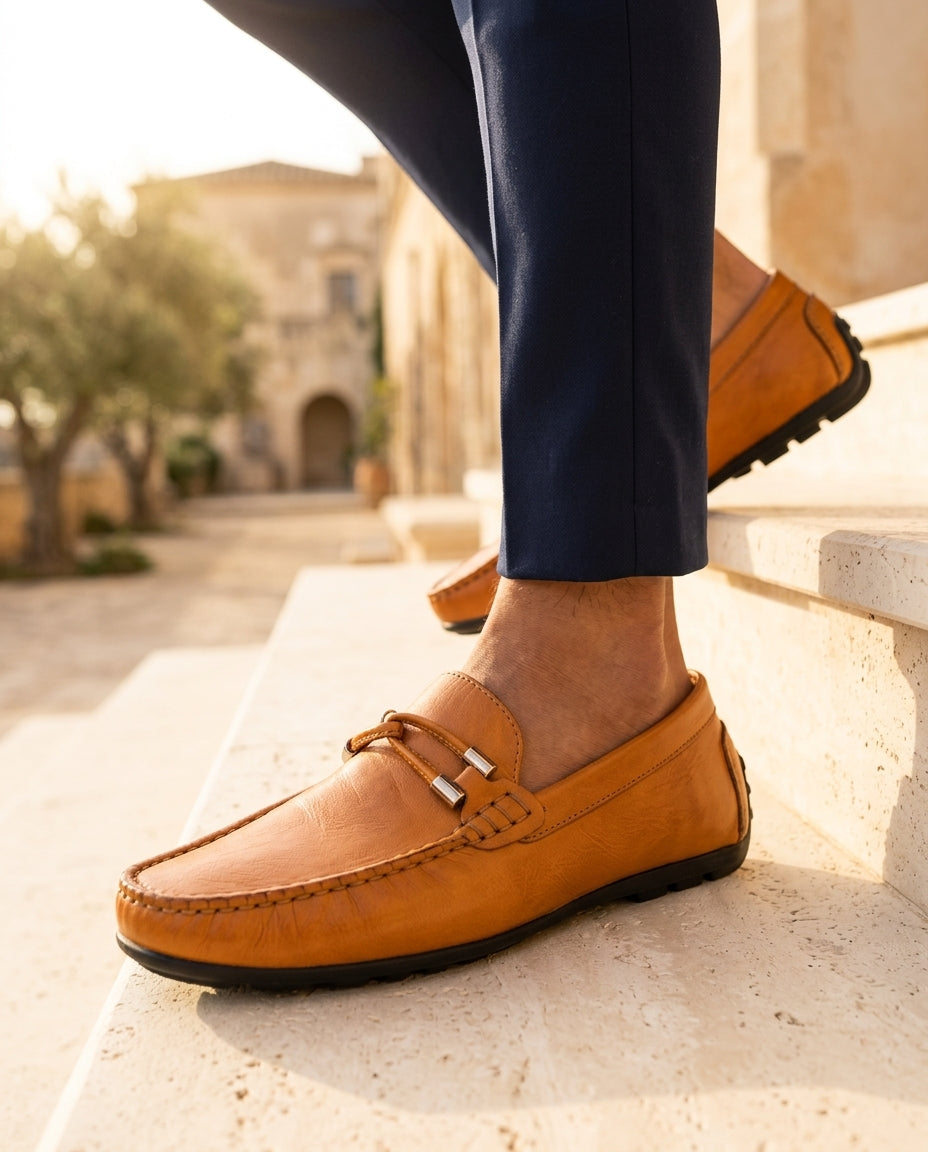 Cassius Men's Lightweight Leather Loafers