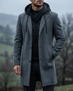 Alistair Men's Hooded Wool Coat