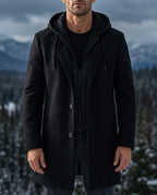 Alistair Men's Hooded Wool Coat