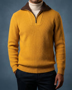 Gideon Men's Two Tone Wool Quarter Zip