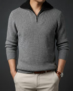 Gideon Men's Two Tone Wool Quarter Zip