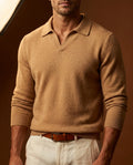 Percival Men's Cashmere Polo Sweater