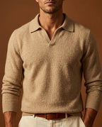 Percival Men's Cashmere Polo Sweater