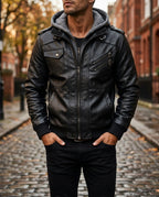 Dashiell Men's Embroidered Leather Jacket