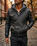 Dashiell Men's Embroidered Leather Jacket