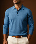 Rowan Men's Merino Wool Long Sleeve Polo