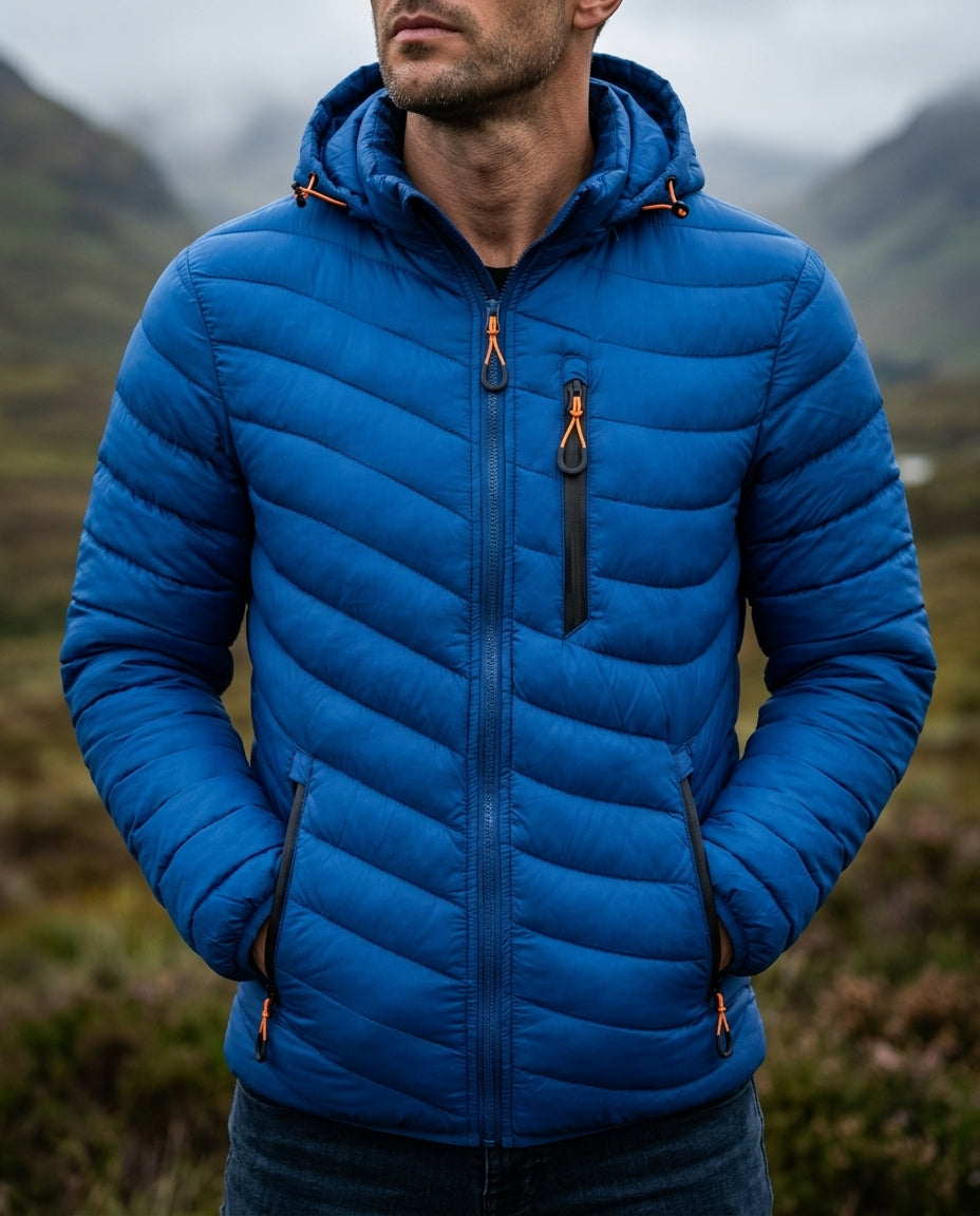 Everest Men's Thermal Hooded Puffer Jacket