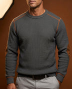 Alden Men's Waffle Knit Elbow Patch Sweater