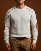 Alden Men's Waffle Knit Elbow Patch Sweater
