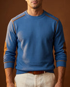 Alden Men's Waffle Knit Elbow Patch Sweater