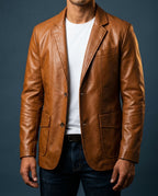 Emory Men's Leather Tailored Jacket