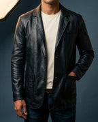 Emory Men's Leather Tailored Jacket