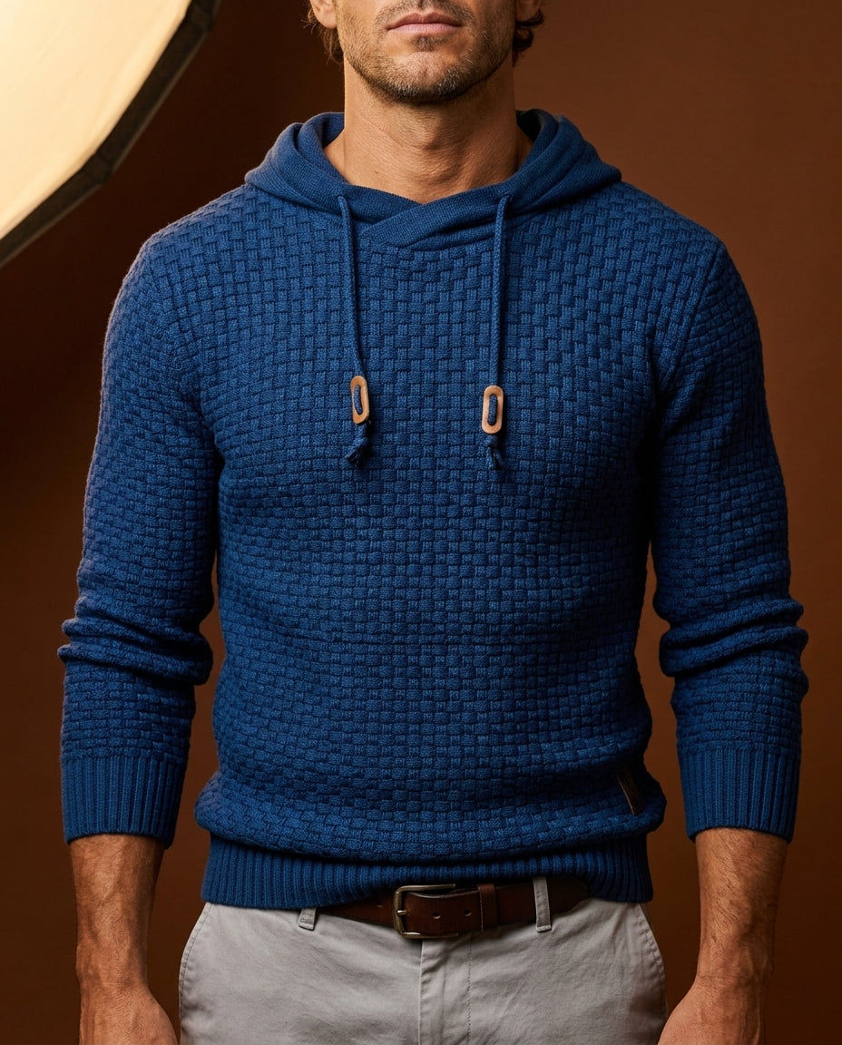 Kellan Men's Textured Cotton Blend Hoodie