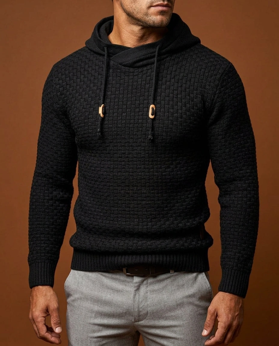 Kellan Men's Textured Cotton Blend Hoodie