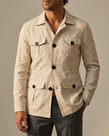 Cassian Men's Linen Safari Field Jacket