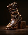 Osric Men's Leather Buckle Engineer Boots