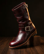 Osric Men's Leather Buckle Engineer Boots