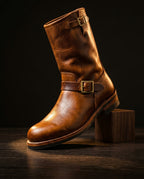 Osric Men's Leather Buckle Engineer Boots