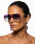 Simone Women's Retro Square Sunglasses