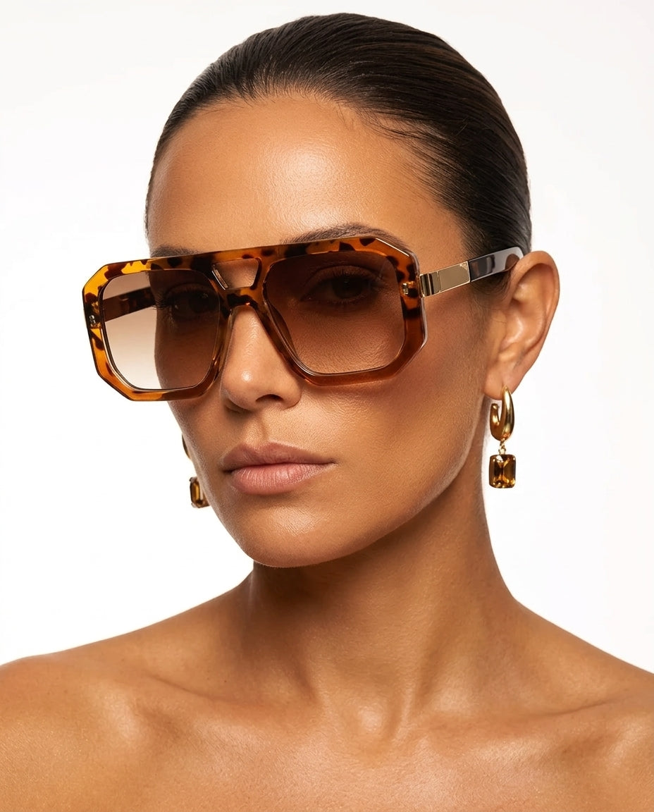 Simone Women's Retro Square Sunglasses