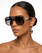 Simone Women's Retro Square Sunglasses