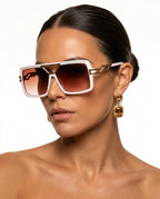 Vega Women's Retro Chain Link Sunglasses